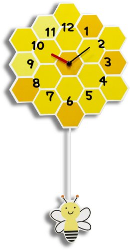 TICKAWAY (ティッカアウェイ) 掛け時計 アニマル振り子時計 TF-1142ハチ 