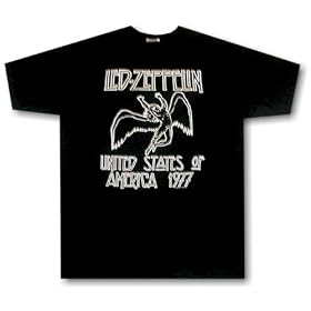 Led Zeppelin 1977 US TOUR SWAN SONG Men's T Shirt Small thru 2XL