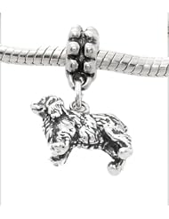 Sterling Silver Cocker Spaniel Dog Dangle Bead Charm