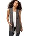 NY Collection Vest, Draped Sleeveless Button Tab