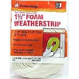 THERMWELL PRODUCTS L344H FROST KING WEATHERSTRIP FOAM 1 1/2x1/4x17' - WHITE