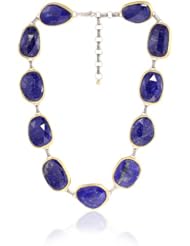 GURHAN "Elements" Silver and Gold Lapis Amorphous Stone All Around Necklace