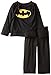 Komar Kids Little Boys' Batman Long Sleeve Cape Sleepwear Set