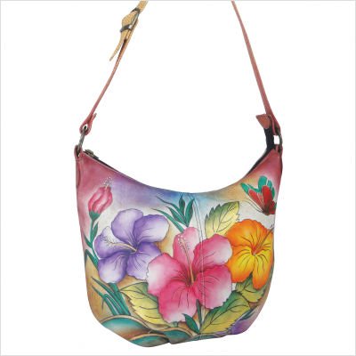 Medium Hobo Bag in Hawaiian Hibiscus
