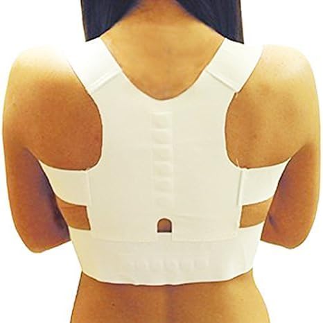Womens White Back &amp; Shoulder Support (XL, White) by Back Support