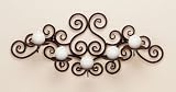 Scroll Work Candleholder Wrought Iron Tier Wall Sconce