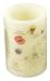 Melrose International 4-Inch by 6-Inch LED Candle with a Wild Flower Pattern, Cream