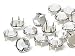 Strasspins von Swarovski | Edelstahl | SS10 (2.8mm), Crystal, 100 Stück