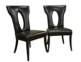 Set of 2 Dining Chairs - Deep Espresso Brown Finish