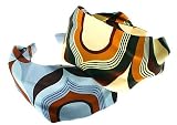 L. Erickson USA Scarf Headband - Socialite 100% Silk Print