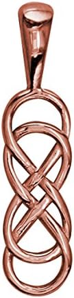 Medium Double Infinity Symbol Charm, Best Friends Forever Charm, Sisters Charm, 6.5mm in 14k Pink Gold