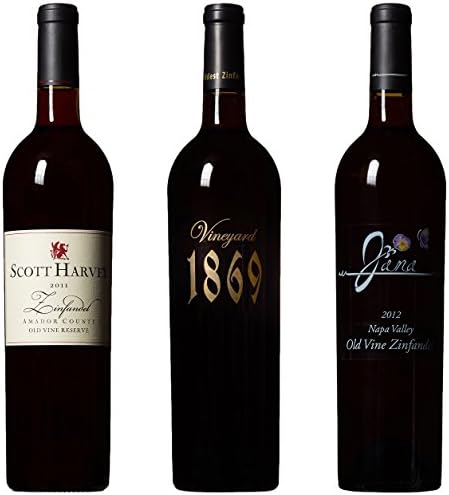Scott Harvey Wines Amador &amp; Napa Old Vine Zinfandel Trio Wine Gift Pack, 3 x 750 mL