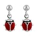 Sterling Silver Lady Bug Kids Dangling Earring