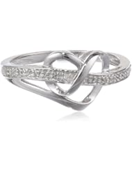 Sterling Silver Diamond Heart Ring (1/20 cttw, I-J Color, I3 Clarity)
