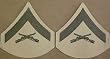 Green on Khaki USMC Chevrons - Lance Corporal - Male