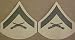 Green on Khaki USMC Chevrons - Lance Corporal - Male