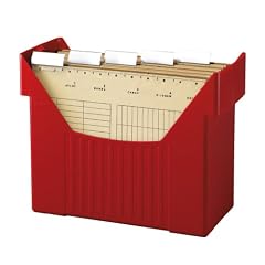 Herlitz 1611326 H�ngeregistraturbox H�ngebox A4 rot Big Boy mit 5 H�ngemappen natron