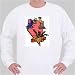 Apparel : Sweatshirt with bluebird, Nevada, "state animal", "state bird", state, "state flower", sagebrush