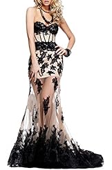 Strapless Sweetheart Lace Wrap Sheer Corset   Waistline Floor Length Evening Dress 