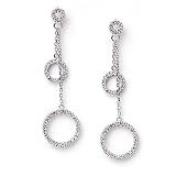 0.31 Carat 14KWG Diamond Circle Earrings