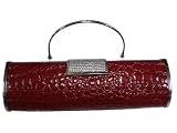Pu/pvc Evening Handbag Clutch Bag Purse with Rhinestone in the Front