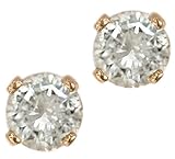 1/2 Carat Diamond Stud Earrings in 14K Yellow Gold