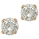 1 2 Carat Diamond Stud Earrings in 14K Yellow Gold