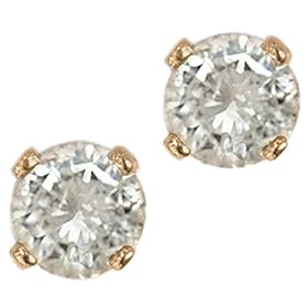 1/2 Carat Diamond Stud Earrings in 14K Yellow Gold by 