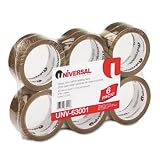 Box Sealing Tape, 2 x 55 yards, 3 Core, Tan, 6/Box