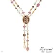 ZOCCAI Made in Italy High Quality Necklace With 45.60ctw Precious Stones - Genuine Super Clean Diamonds, Aquamarines, 6-6.5mm Freshwater Pearls, Quartz, Topazes and Tourmalines Well Made in 18K Two tone Gold. Total item weight 32.1g Length 18in