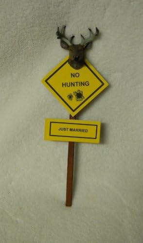 Redneck Wedding Deer Hunter Hunting Cake Topper Sign