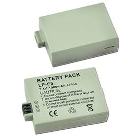 New 7.4V 1000mAh Li-ion LP-E5 LPE5 Battery Pack for Canon Rebel T1i XSi XS