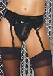 Vinyl Garterbelt (Black;One Size)