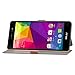 BLU Life XL case, KuGi BLU Life XL case - MX style ultra-thin PU Leather Case for BLU Life XL - LTE 5.5 inch smartphone. (Brown)