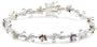 Sterling Silver Amethyst, Garnet and Peridot Flower Bracelet, 7.25"