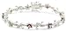 Sterling Silver Amethyst, Garnet & Peridot Flower Bracelet, 7.25"
