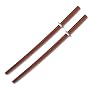 2 Natural Bokens Wood Practice Swords, Wooden Daitos Training Katana