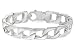 Mens Sterling Silver Square Curb Link Bracelet