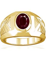 14K Yellow Gold Oval Cut Ruby Solitaire Ring