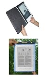 TrendyDigital Kindle DX Leather Cover (Black) + WaterGuard Waterproof Case for Kindle DX (Blue)