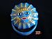Mexican Glazed Ceramic Sun Jewelry Box Trinket Folk Art/ MEXICO Pottery [Vivrant Hand Painted Colors]