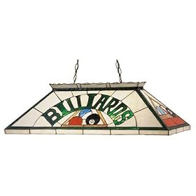 39"L Billiard & Rack Oblong Pendant