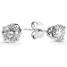 14K White Gold 1 Carat Diamond Stud Earrings