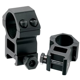  AccuShot Premium 1-Inch Weaver Style See-Thru High-Pro Rings