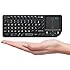 Rii Mini Wireless 2.4GHz Keyboard with Mouse Touchpad Remote Control, Black (mini X1)