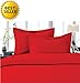 Elegant Comfort 1500 Premier Luxury Hotel Quality Softness Wrinkle and Fade Resistant 4-Piece Bed Sheet Set, Deep Pocket up to 16inch, Queen, Red