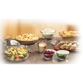 Anchor Hocking 15-Piece Oven Basics Bake Set, Crystal Clear by Anchor Hocking