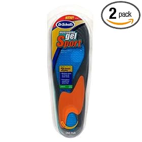 Dr. Scholl's Massaging Gel Sport Insoles, Men's Size 8-13, 1-Pair Packages (Pack of 2)
