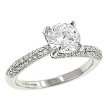 3-sided Twist Diamond Engagement Ring .55cttw (CZ ctr)