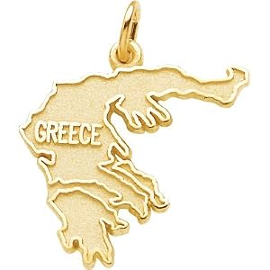 Greece Charm, 14K Yellow Gold by